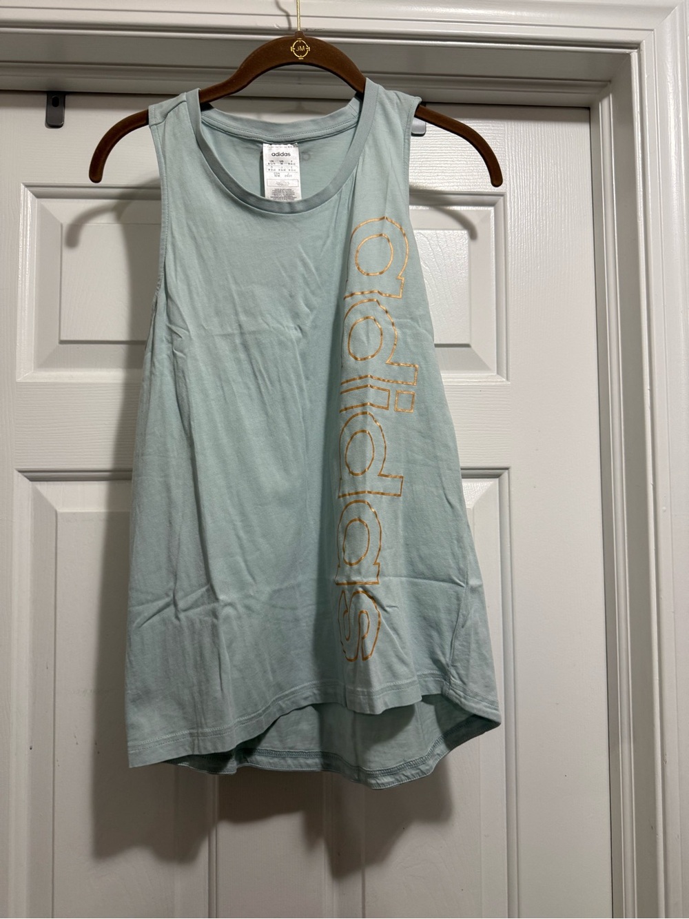 adidas Women's Light Green Logo Muscle Tank (Women’s Size: M)